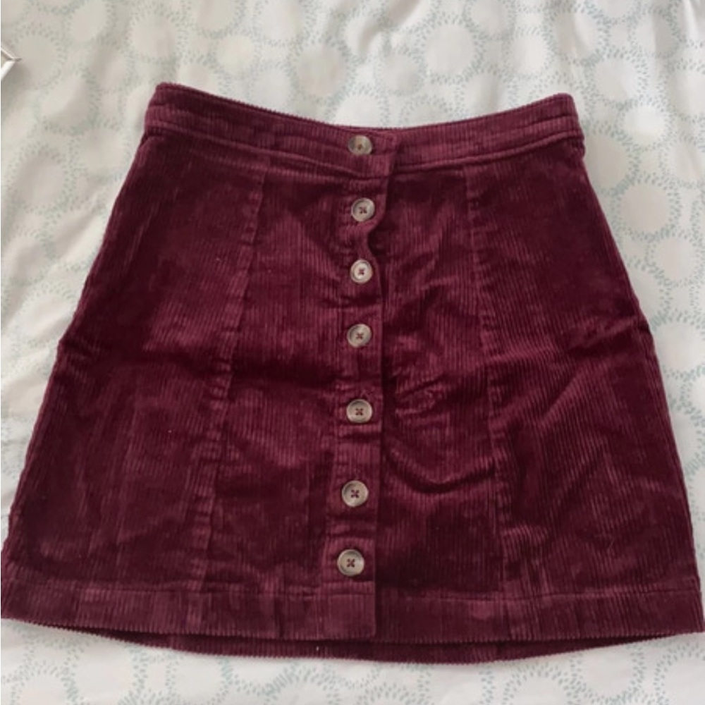Burgundy skirt
